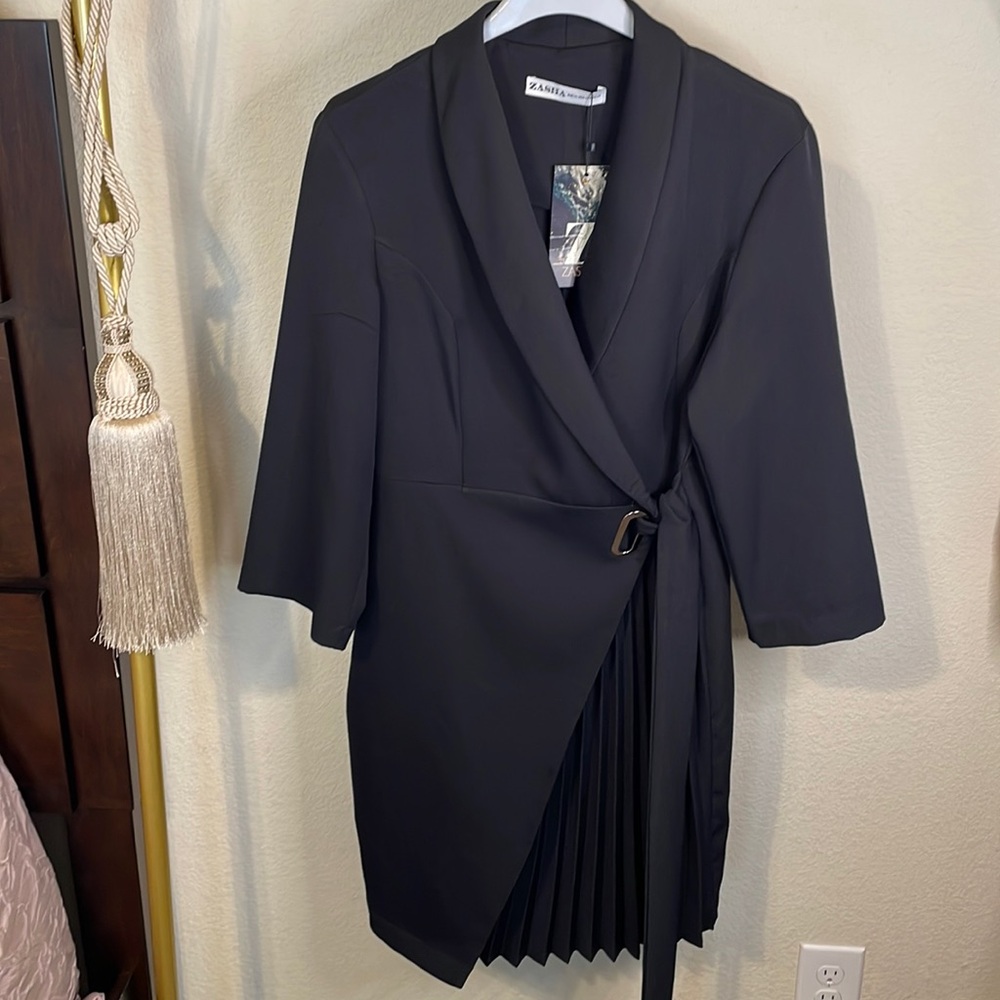 Black Pleated Dress